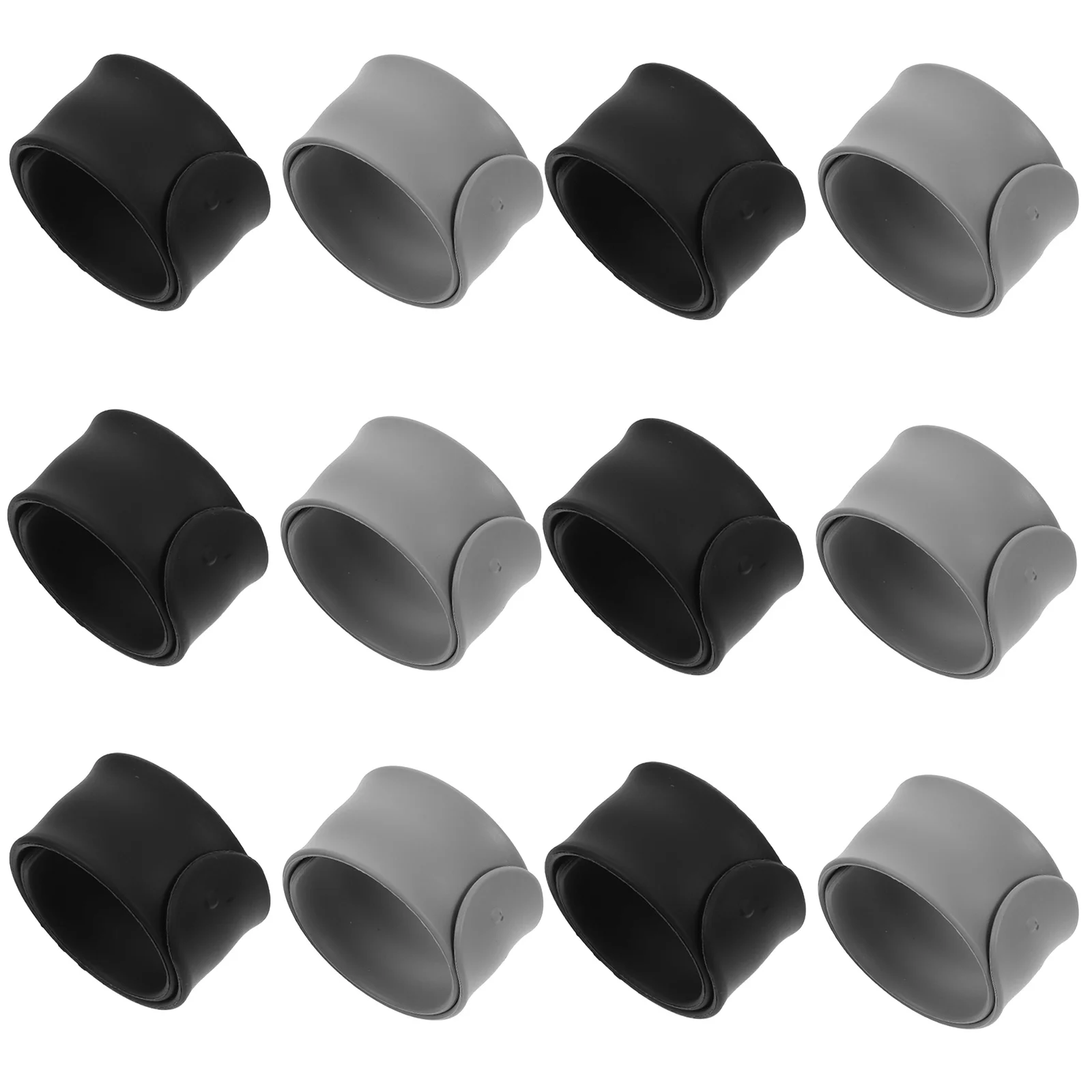 12Pcs Silicone Wrapping Paper Holder Flip Metal Strips Slap Bands Organizer Clips for Wrapping Paper Storage Gift Wrap Posters
