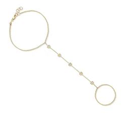 Hand Chain Slave Bracelet Wholesale High Quality Fashion Women Jewelry Micro Paved CZ Mini Lovely Heart Charm Jewelry
