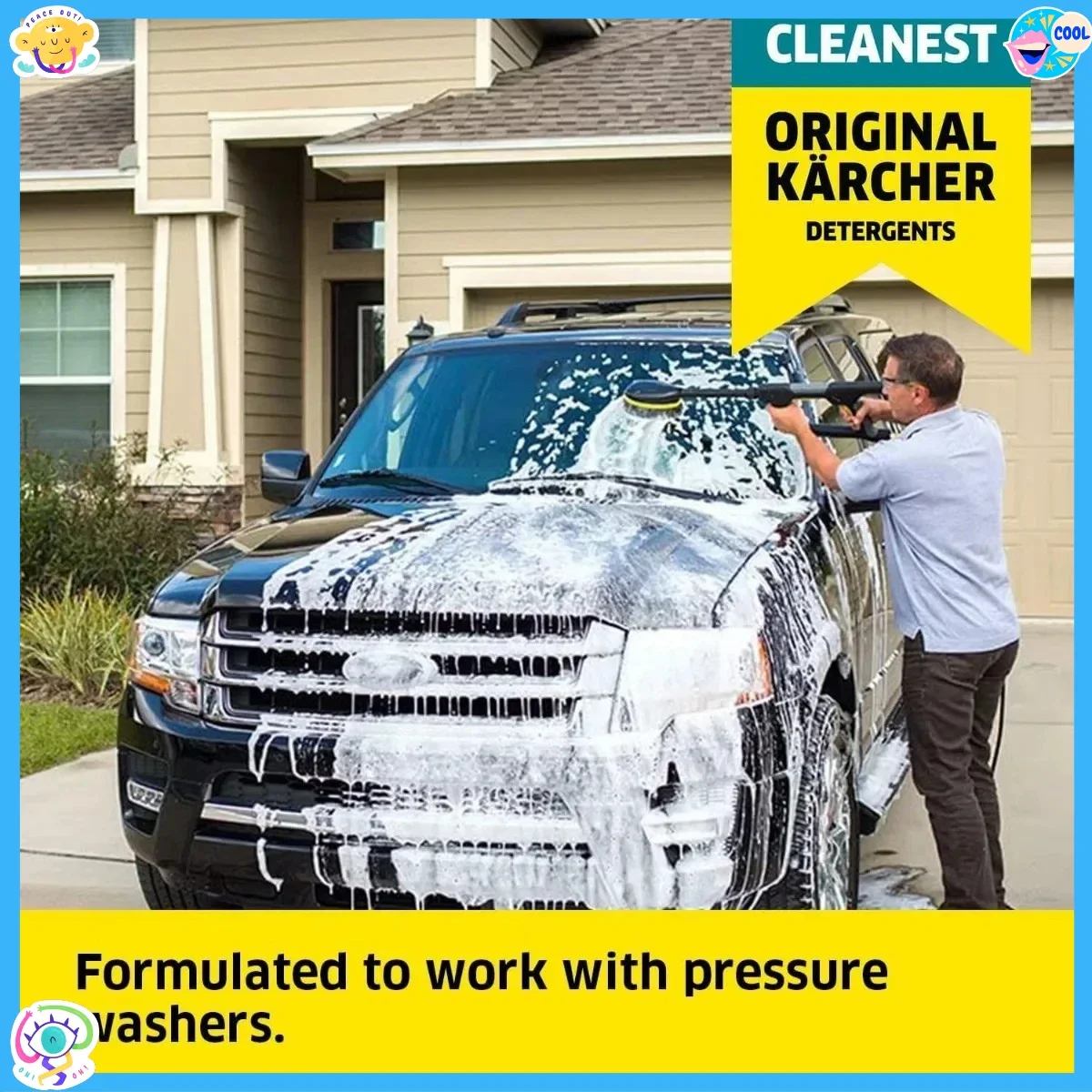 غسيل السيارات والشمع للسيارات والدراجات والشاحنات والقوارب والمزيد. مركز للغاية، يجعل 5 جالون منظف.