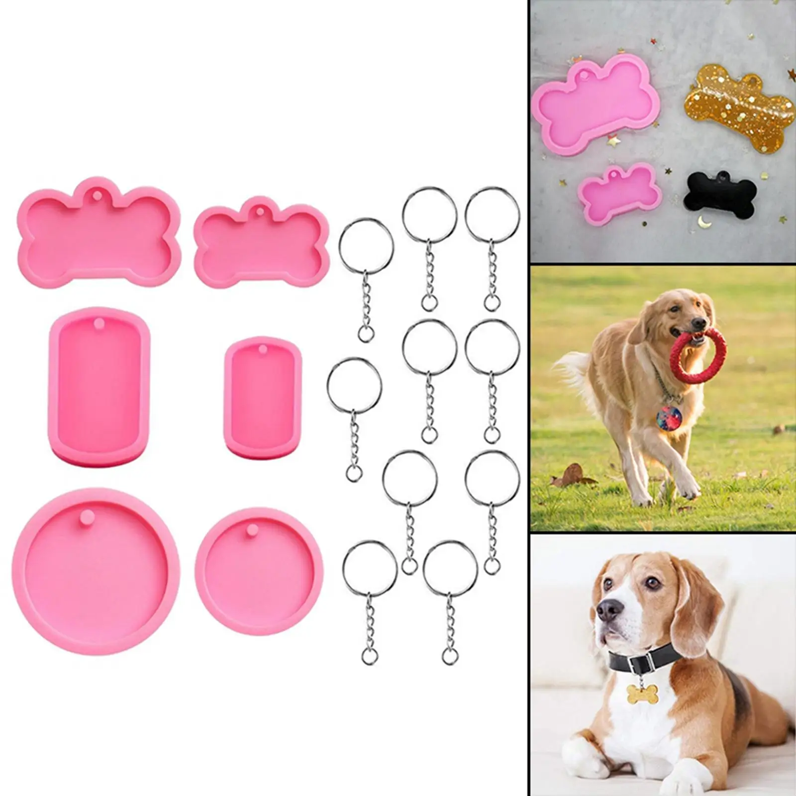 

Литейные силиконовые формы для изготовления гипсовых поделок, подвески для ключей с отверстиями