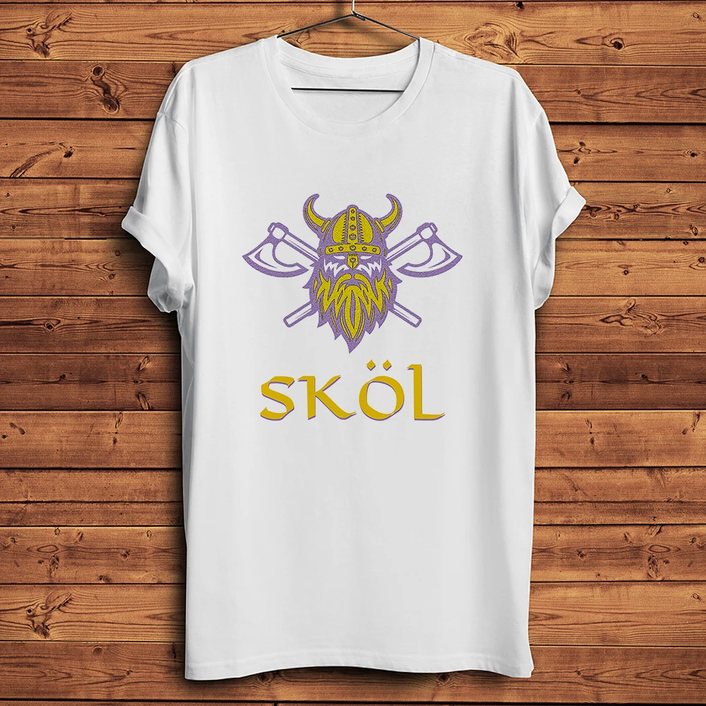 Vikings Symbol Impression Funny Vintage Tshirt Men,Short Sleeve Casual T-Shirt,Unisex Tee,Breathable Print