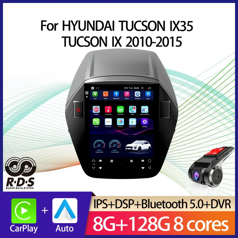 

For HYUNDAI TUCSON IX35/TUCSON IX 2010-2015 Android Tesla Style Car GPS Navigation Auto Radio Stereo Multimedia Player