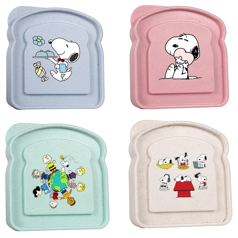 

Snoopyed Sandwich Containers Lunch Box Storage Box with Lid Girl Boy Portable Food Storage Case Reusable Microwave Lunch Case