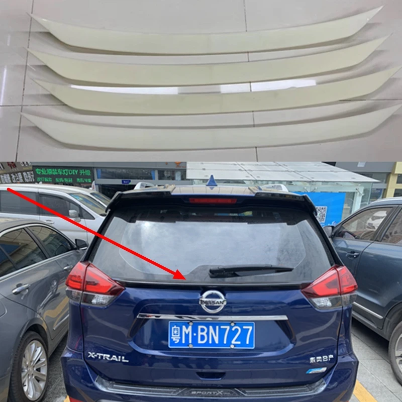 For Nissan Rogue X-trail 2014-2019 ABS Plastic Rear Roof Spoiler Trunk Boot Lip Wing