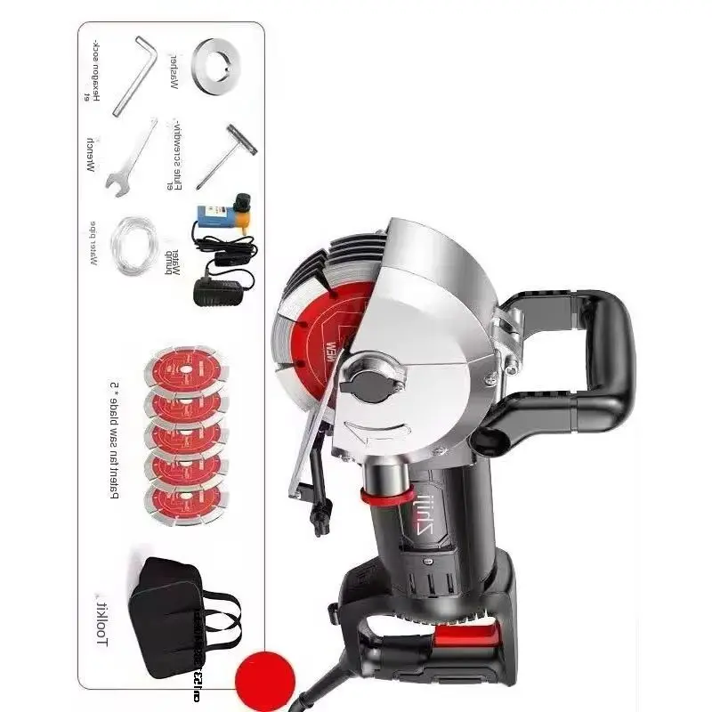 4500W Dustless Wall Grooving Machine One Time Forming Electric Concrete Stone Cutter Hydropower Installation Wall Chaser Tool