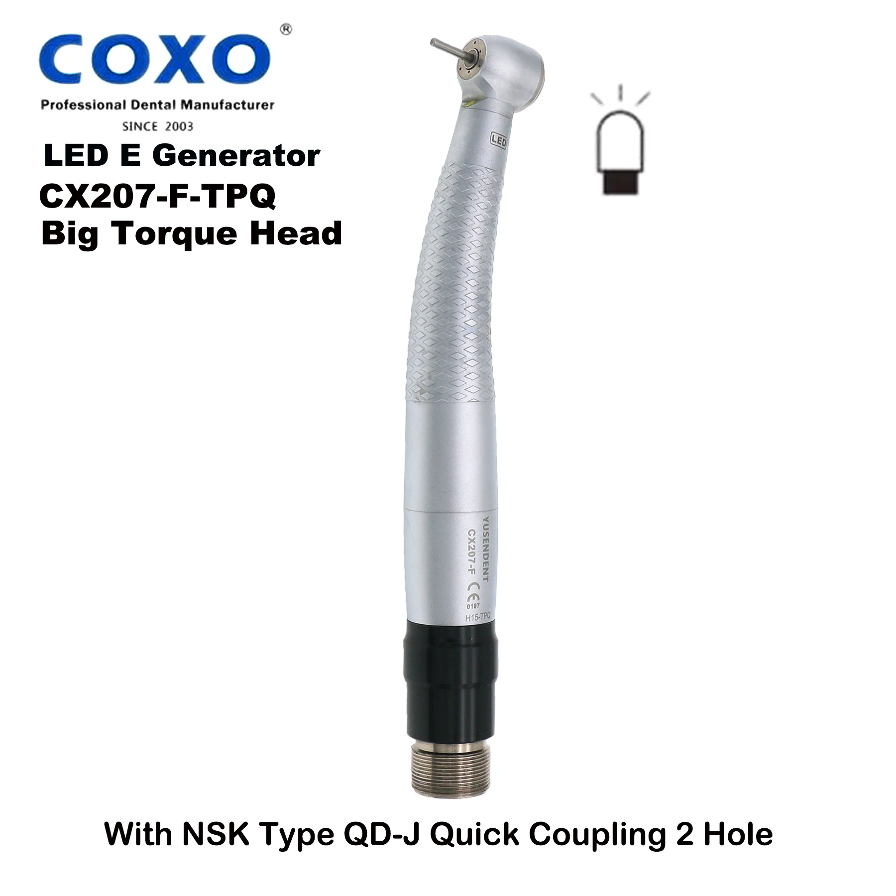 NSK PANA MAX Type COXO YUSENDENT Dental LED E Generator Self Power High Speed Air Turbine Handpiece Quick Coupling 2 4 Holes