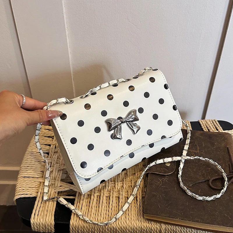 bolsas-de-ombro-femininas-elegantes-com-estampa-de-poa-e-laco-bolsas-transversais-versateis-com-corrente-bolsas-de-mao-pequenas-e-simples-para-mulheres