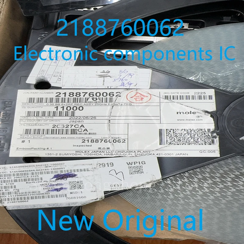 

2188760062 218876-0062 218876 Новый оригинальный разъем Conn 5G Mmwave Rf Flex-Board, шаг 0,35 мм, высота матовой 0,70 мм, 10 шт.