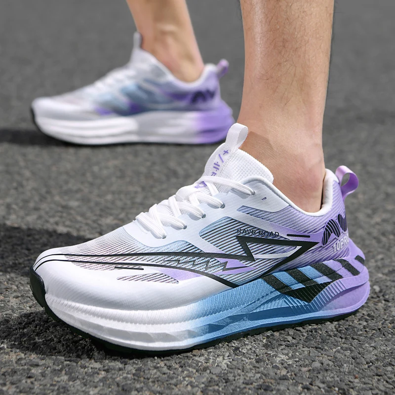 Wide Toe Marathon Men's Running Shoes Carbon Plate Professional Sports Breathable Women's Lightweight Comfortable Sports Shoes