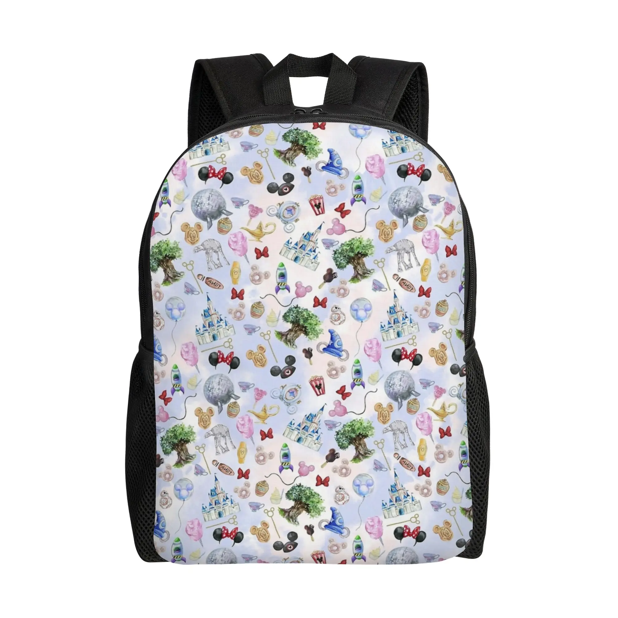 

WDW Park Hopper Mickey Cool Backpack with Pocket Student Hiking Travel Daypack for Men Women Laptop Computer Canvas Bags