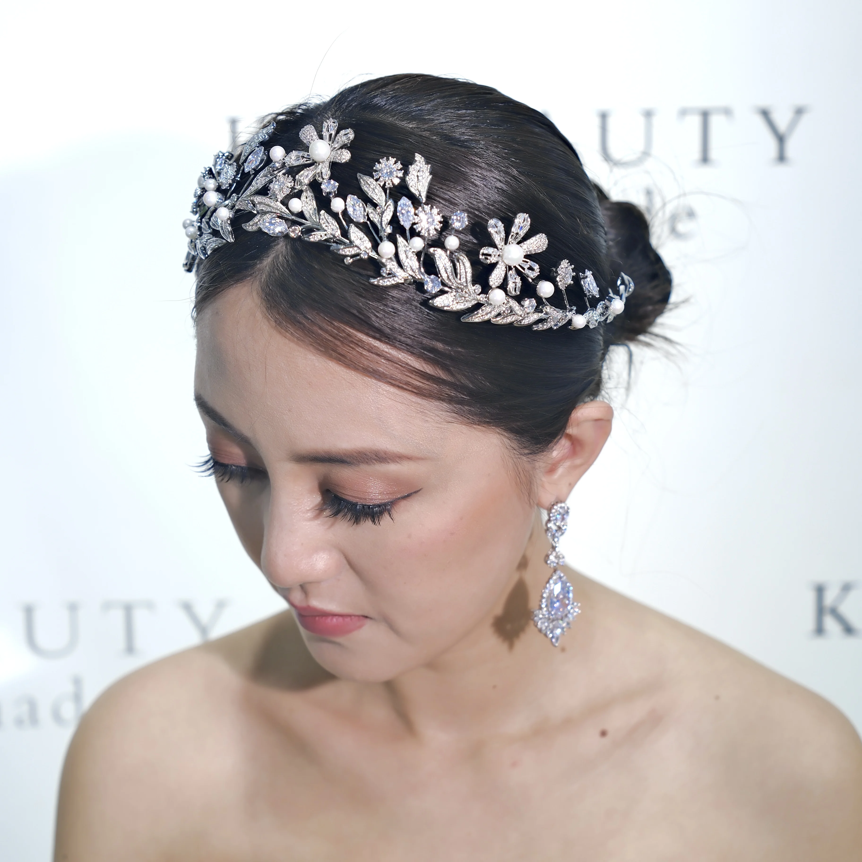 KTBEAUTY Tiara Hair Pin Classic Hairwear Copper Plant Women Fashion Hair Jewelry Decoration Direct Selling