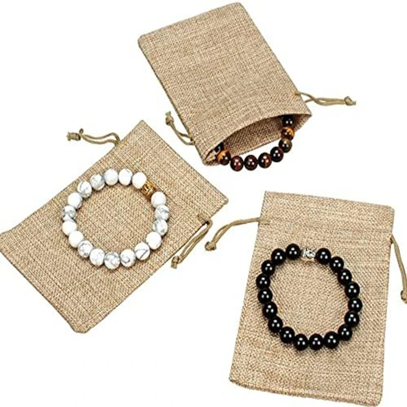 10X14 Linen Drawstring Bundle Bag Wedding Party Gift Bag Christmas Jewelry Bag Diy Linen Bag Minimalist Style