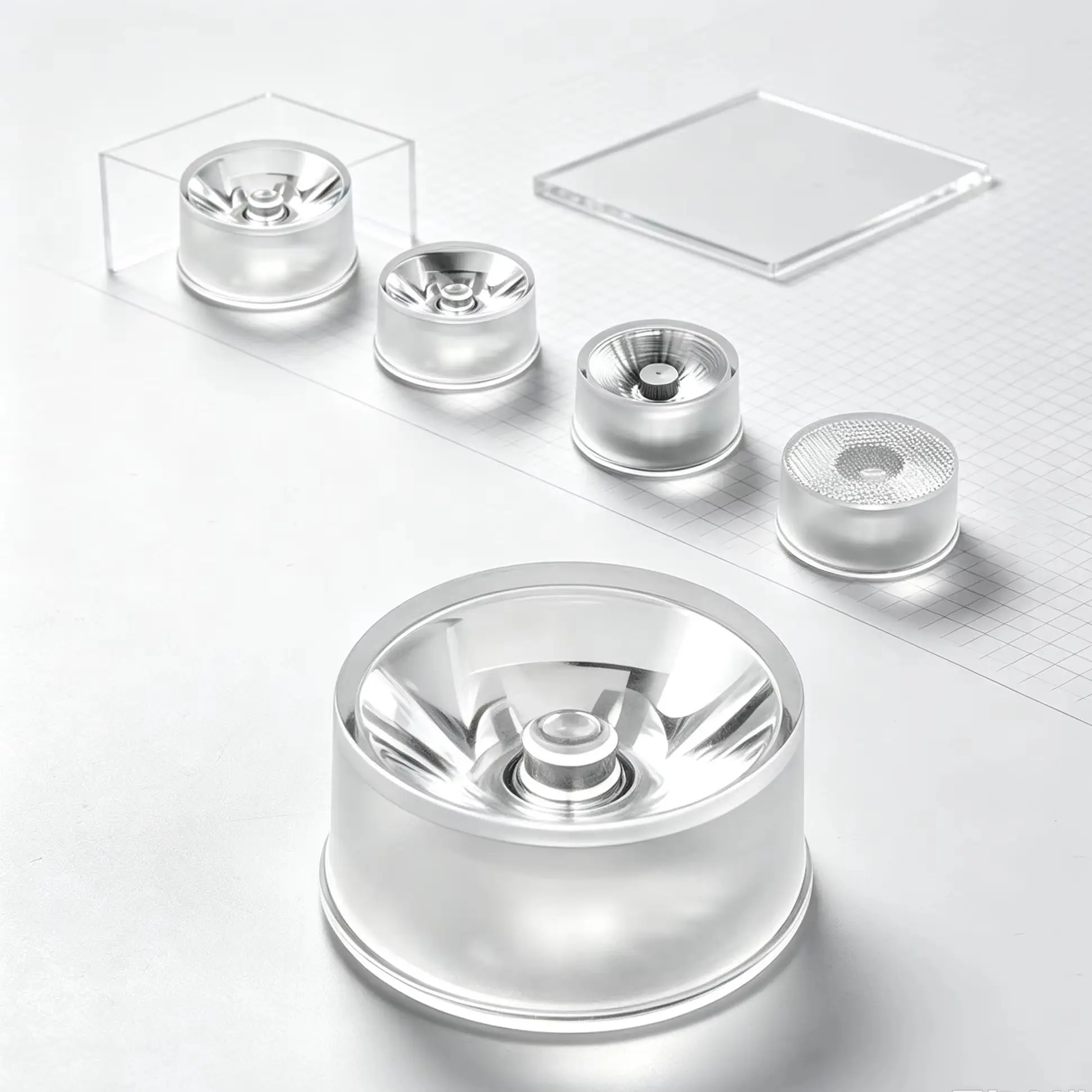 50pcs 3535 Led Lens XPE Optical 3W 21mm 3030 PMMA 8 15 30 45 60 90 Degree Mini Lenses Laser DlY Flashlight Collimator Clear Bead
