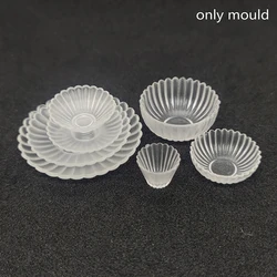 Silicone Dollhouse Kitchen Tableware Mold Mini Miniature Dish Bowl Cup Model Doll House Toy DIY Epoxy Resin Caste Mould