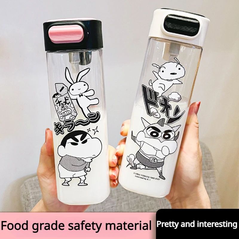 Kawaii Crayon Shin Chan Water Cup Tritan Material Quality Food Grade Convenient Leak Proof Gifts Kid Girlfriend for Girls Gifts