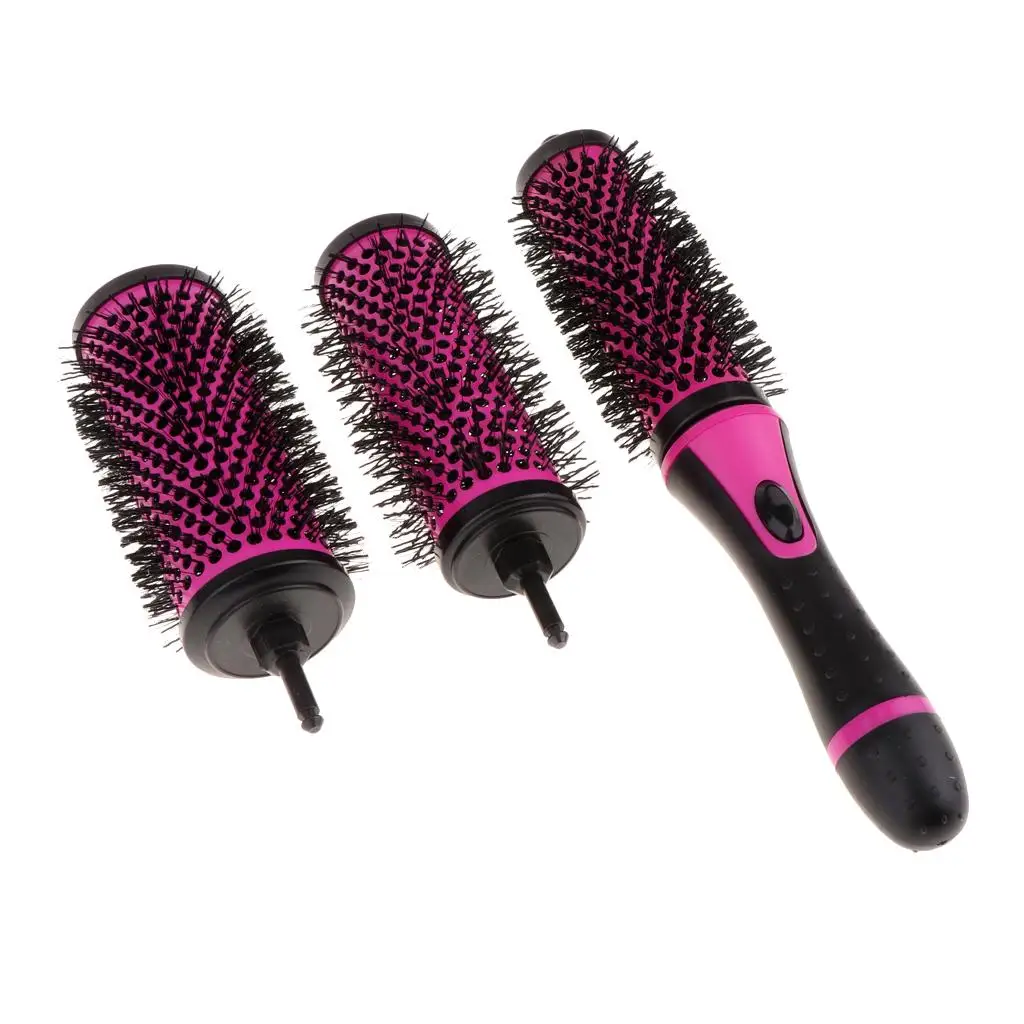 Detachable Round Hairbrush Comb Hairdresser Accessory Ceramic Barrel Styling Tool for Quick Blow Drying and Curling