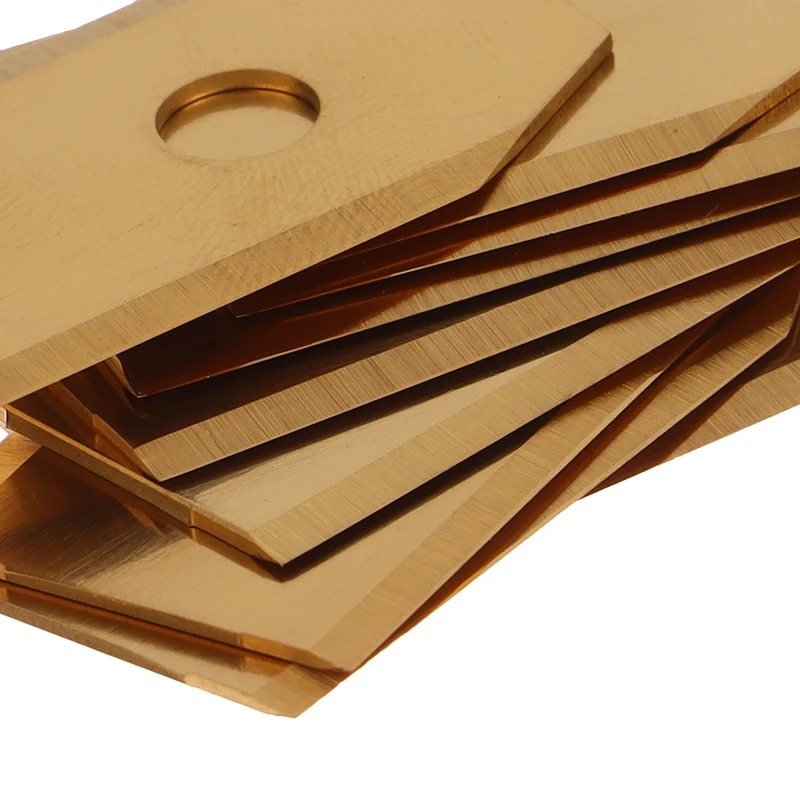 

9/18 шт., серебро, золото, нержавеющая сталь, лезвия триммера для газонокосилки 35x18x0,75 мм, сменные детали триммера для газонокосилки