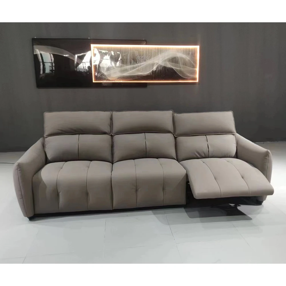 

MANBAS Living Room Sofa Electric Recliner Italian Genuine Leather Sectional Sofas Power Reclining Seats Multifunctional Couch