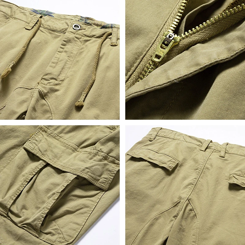 Sommer neue Herren Baumwolle Cargo Shorts Männer Mode lässig Multi Taschen taktische Shorts Outdoor Jogger Bermuda feste Shorts männlich
