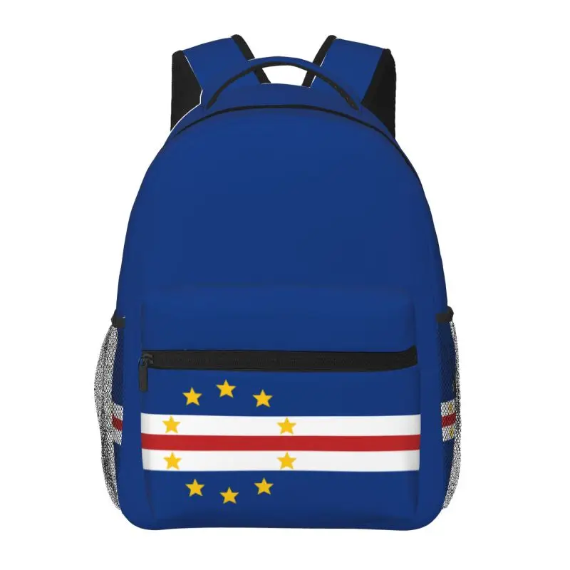 

Cape Verde Flag Backpack for Boys Teenager Student School Bookbag Travel Hiking Camping Daypack Daily Casual Laptop Backpack