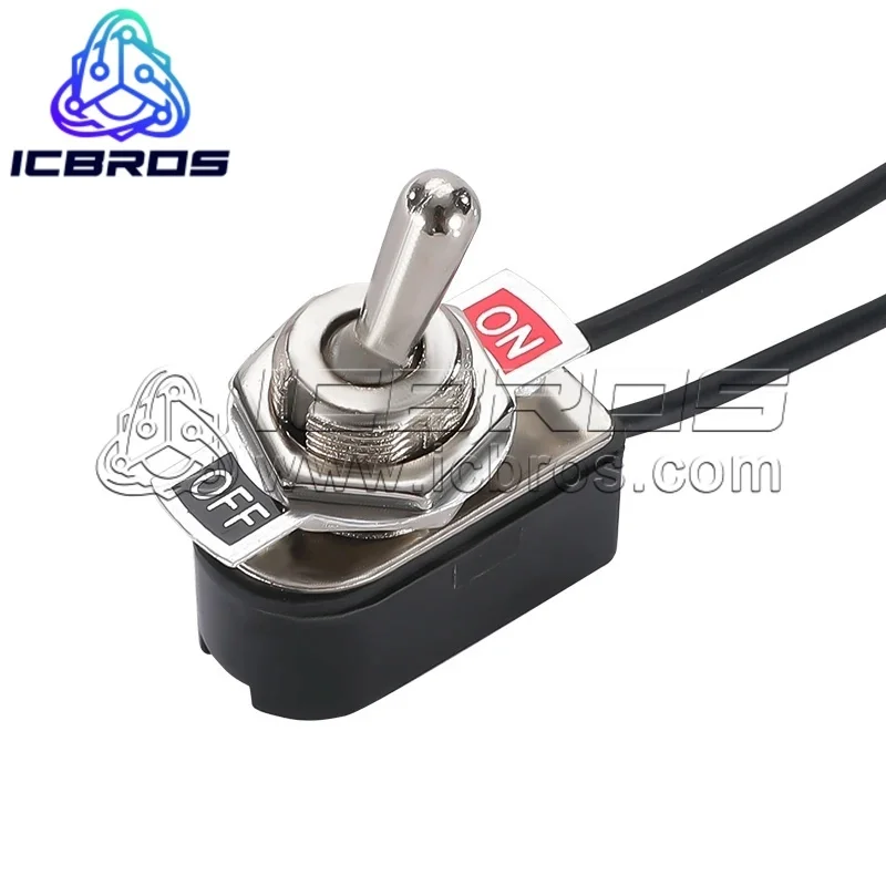 

High Quality Small Button With Wire, 2nd Gear ON-OFF Handle, CompaCt Boat Type Toggle Switch Metal