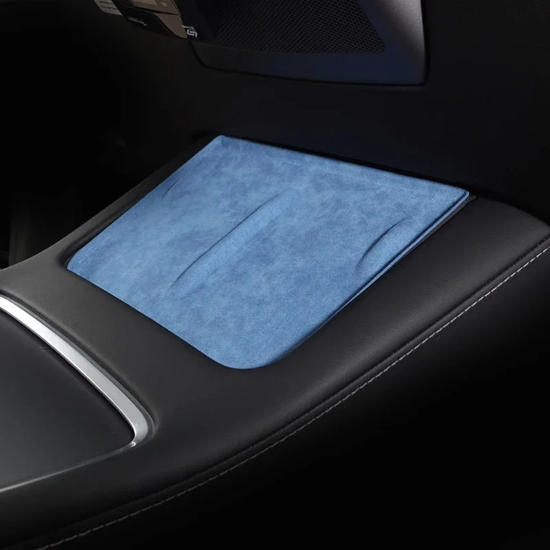 Betterhumz For Tesla Wireless Charging Pad Alcantara Cover Model 3 2023 2022 Model Y Non-Slip Phone Charge Mat Car Accessories