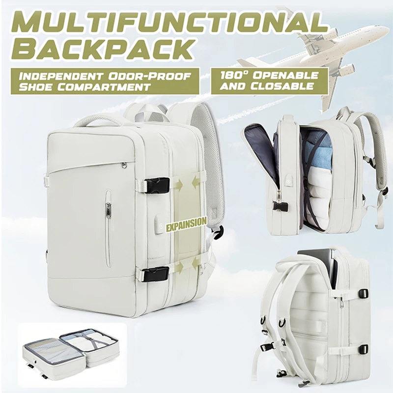 women's-stretchable-anti-theft-travel-backpack-carry-on-bag-crossbody-bag-overhead-compartment-storage-bag