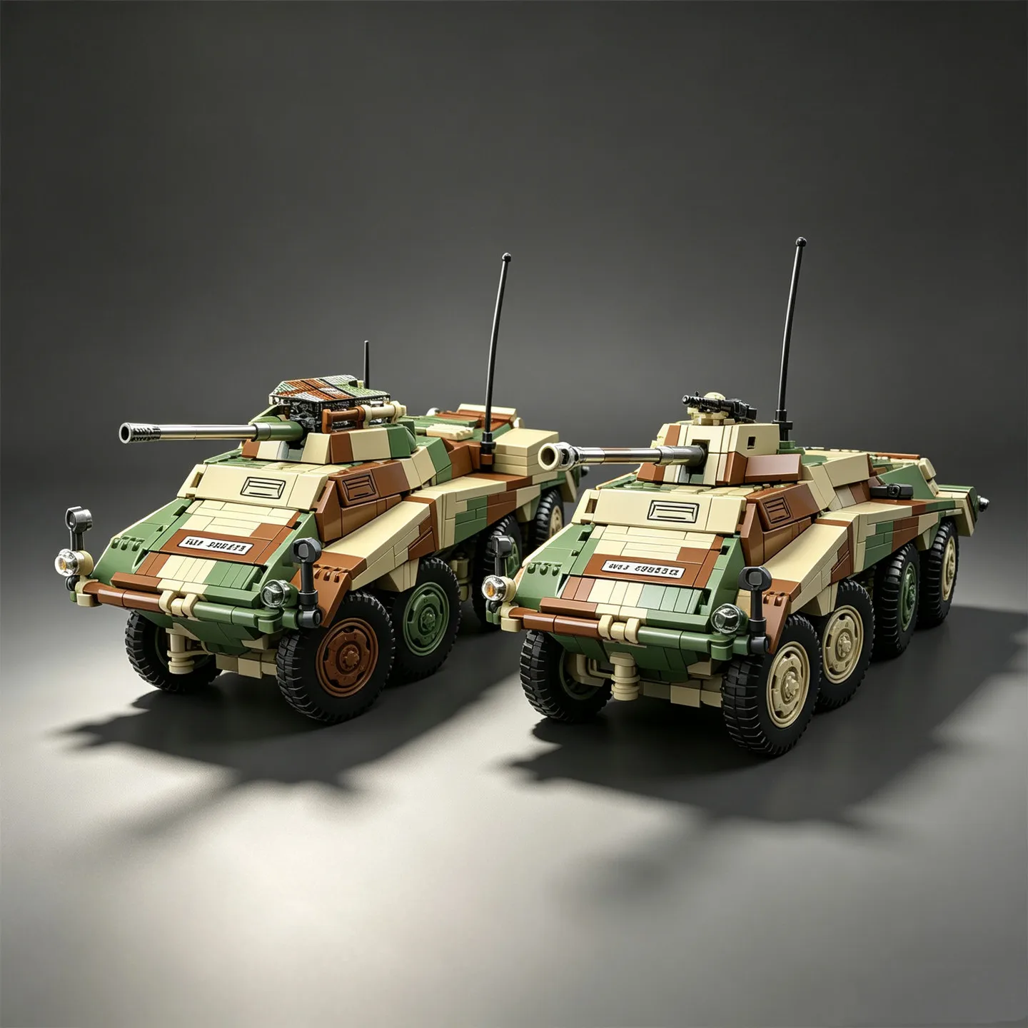 Puma Sd.Kfz.234 Wheeled Armored Reconnaissance Vehicle Building Block Model Kit 8x8 Combat Vehicle Toy