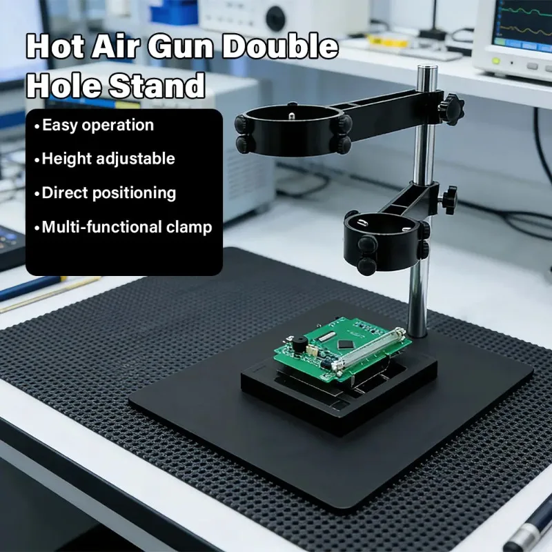 Durable 360 °Rotated Hot Air Hand-Piece Gun Holder Suitable for the Desktop Hand Held Heat Gun Solder the Circuit Board Bracket