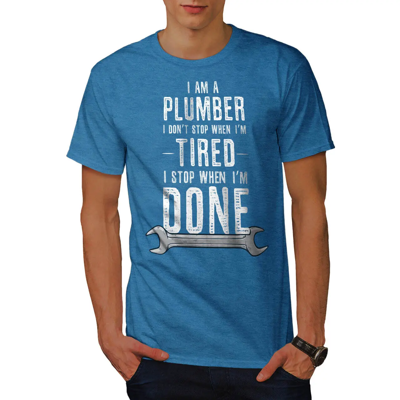 T-shirt Plumber Stop When Done pour homme, T-shirt