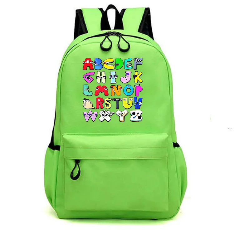 Alphabet Lore Letter Legend Game Students Children's Backpack Schoolbag Boys and Girls Backpack Lightening Zipper Shoulders