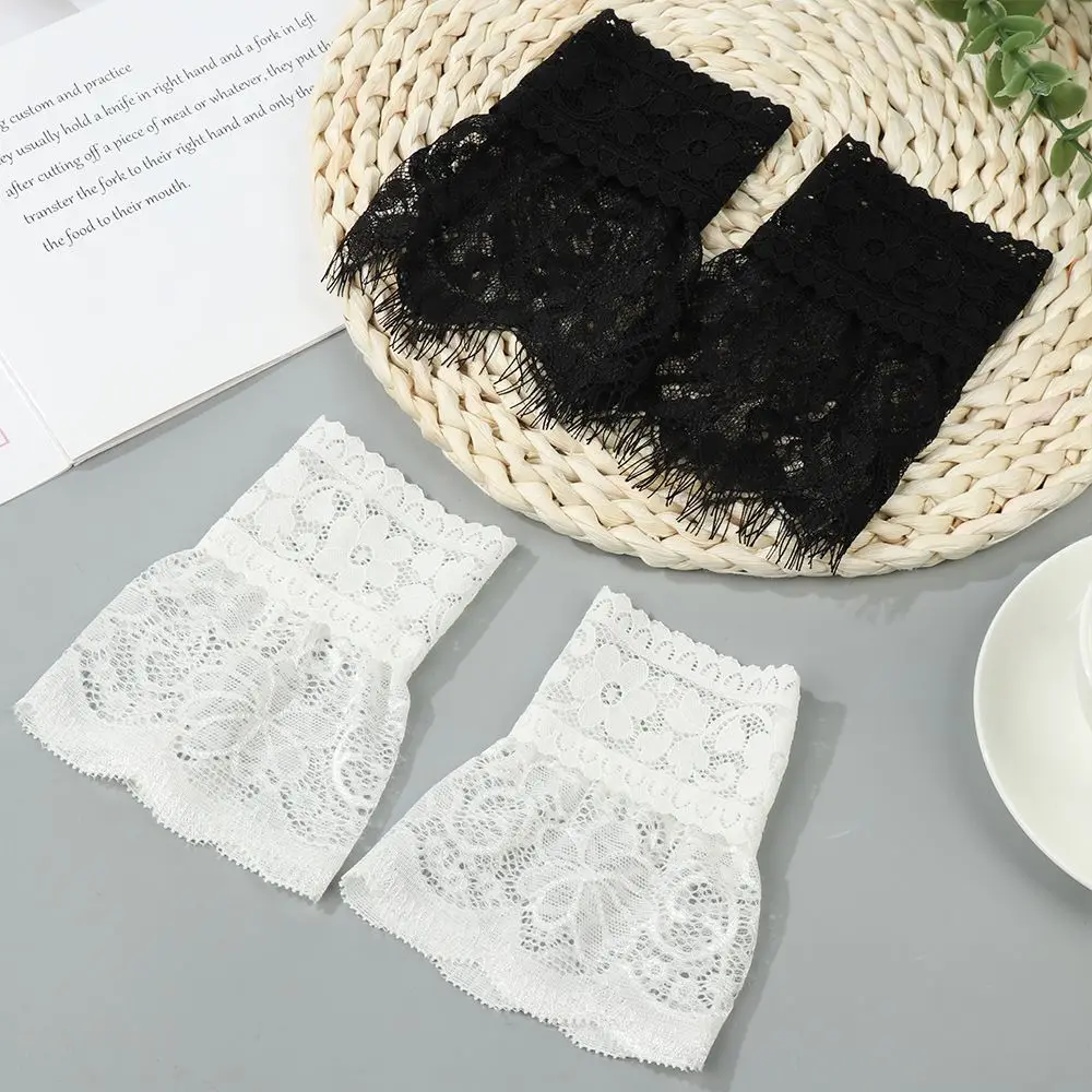 

Пара демисезонных рукавов-накладок для маскировки шрамов, декоративные, с рюшами, кружевные, съемные, имитация рукавов