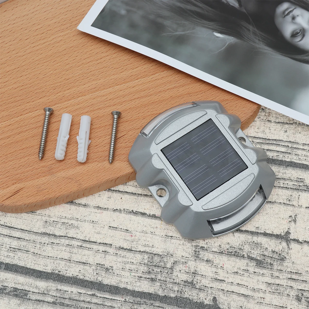 تعمل بالطاقة الشمسية مقاوم للماء ضوء الطريق الأزرق دفن Led مصباح للممر مسار حديقة في الهواء الطلق ساحة إضاءة الشوارع #4