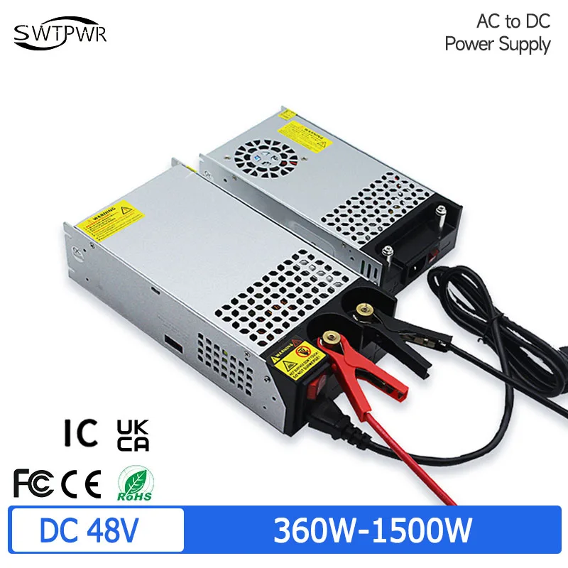 48V AC to DC Converter 110V/220V to 360W-1500W Power Supply,SMPS Voltage Transformer FOR CCTV Radio, Motor Pump LED Strip Light