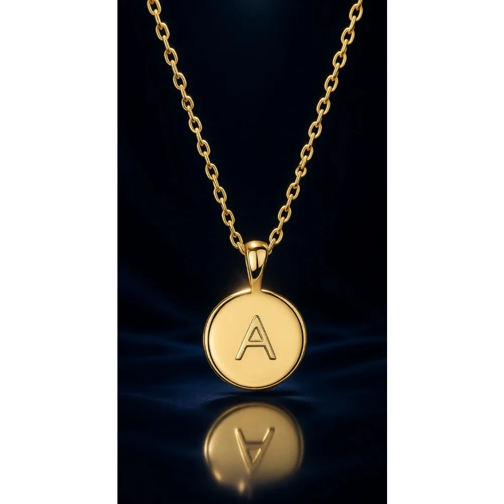

Позолоченное 14-каратным золотом ожерелье с подвеской в виде буквы для женщин, алфавитный ювелирный подарок