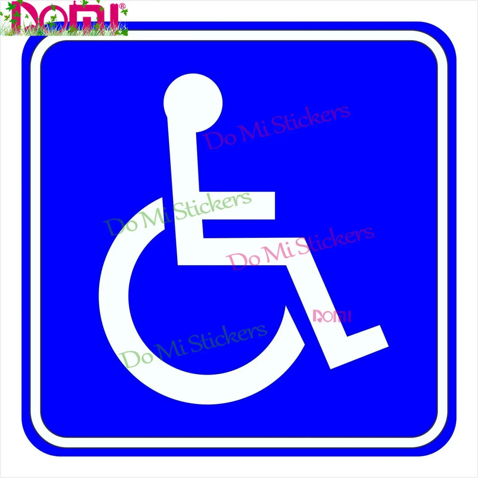 DOMI Do Not Park Too Close Wheelchair Access Disabled Blue Badge Vinyl Car Sticker Windshield Bumper Racing Helmet Trunk Wall