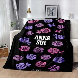 FashionableA-ANNA SUI logo flannel blanket, soft and comfortable home decoration, bedroom, living room, sofa, bed blanket