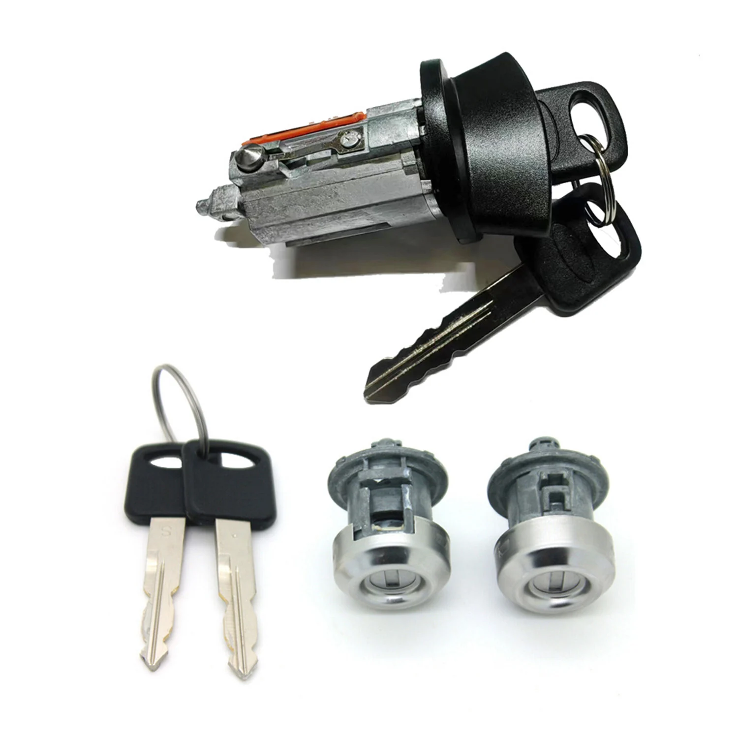 Ford Ignition Switch Lock Cylinder Door Lock Cylinder W/2 Logo Keys Exterior Parts Locks Hardware Automobiles Parts Accessories