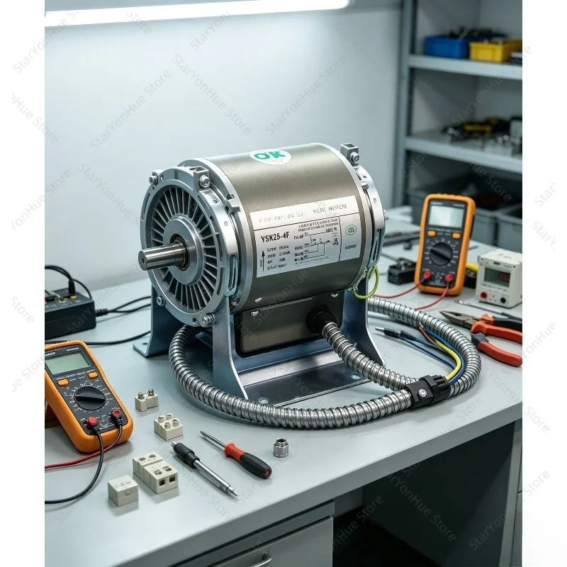 YSK25-4F Original Motor, Pure Copper Twin Shaft Silent Motor, Central Air Conditioning Accessories