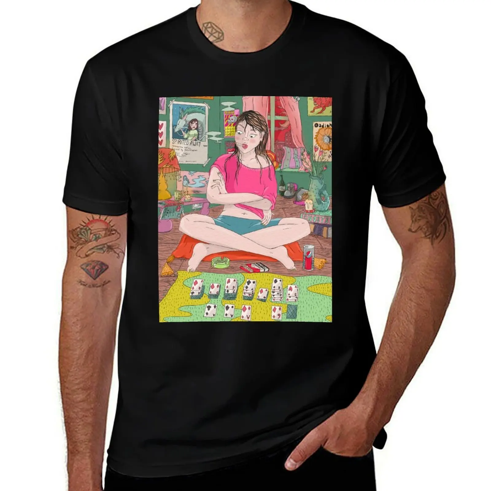 T-shirt Solitude is Bliss, haut décontracté minimaliste à manches courtes