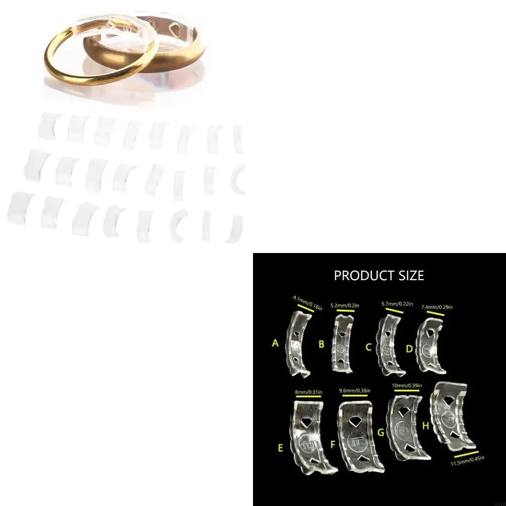 

Невидимый регулятор размера кольца для свободных колец, мягкий силиконовый инструмент для измерения размера ювелирных изделий,