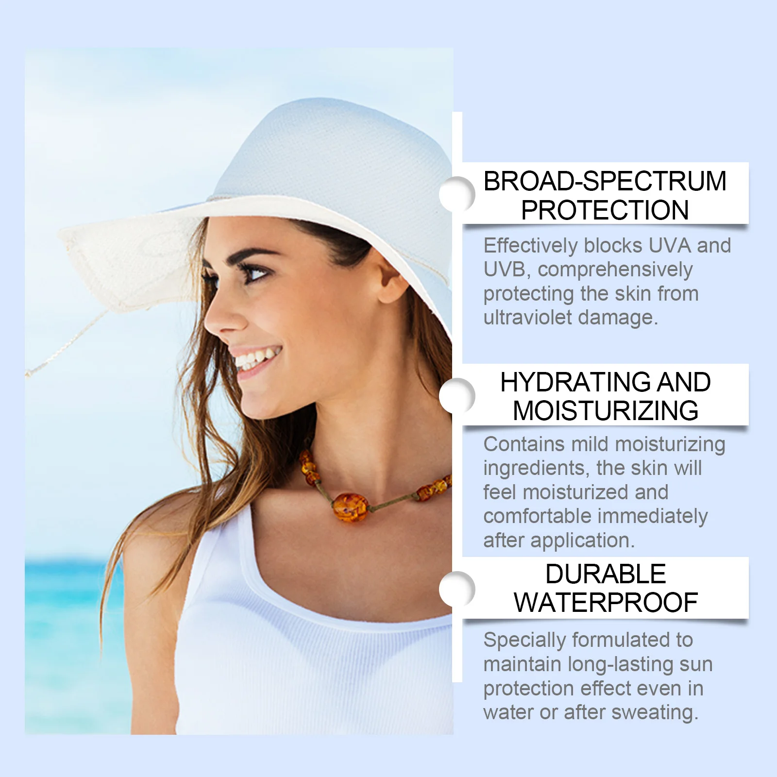 Jaysuing Skincare Sunscreen SPF 50+ Uv Protective Deep Moisturizing Anti Oxidant Non Greasy Waterproof Sunblock Stick Beauty