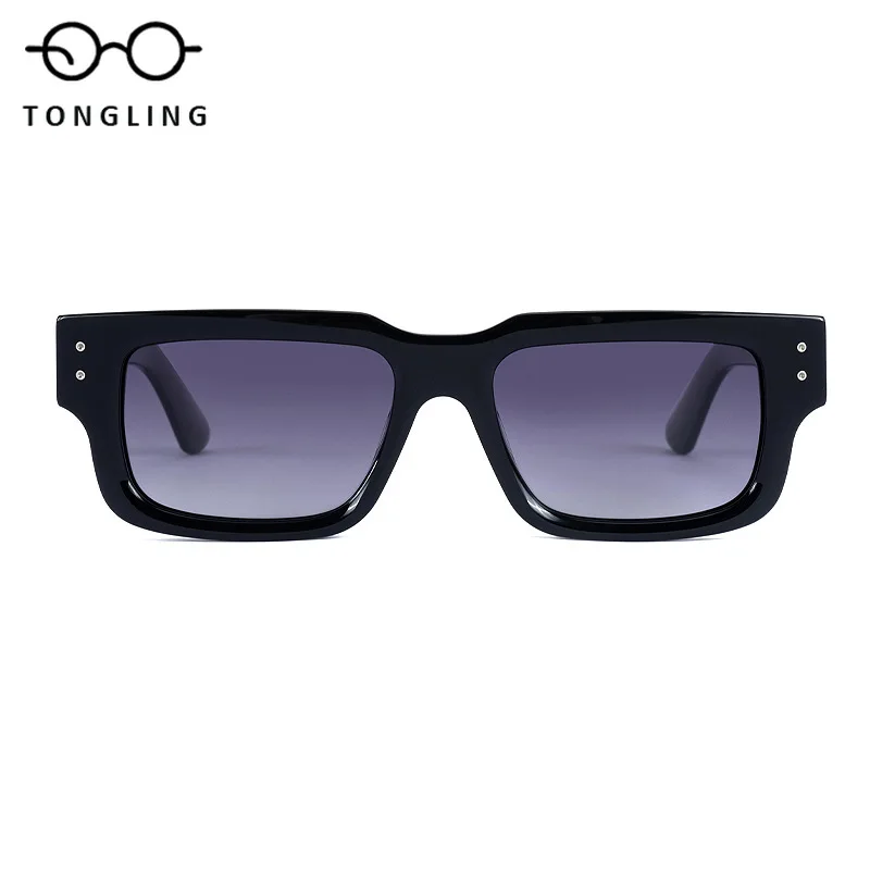 2026 Fashion Square Shape Trendy Woman Retro High-End Women Handcrafted High-Quality Acetate Glasses Street Photography Sunglass