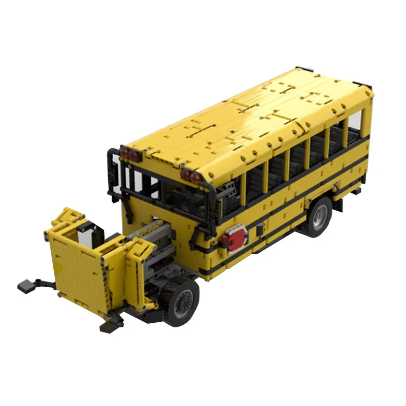 Classic MOC-63570 School Bus 23 Seater High-end Restoration Details 2929PCS Splicing Model Adult and Children Toy Birthday Gift