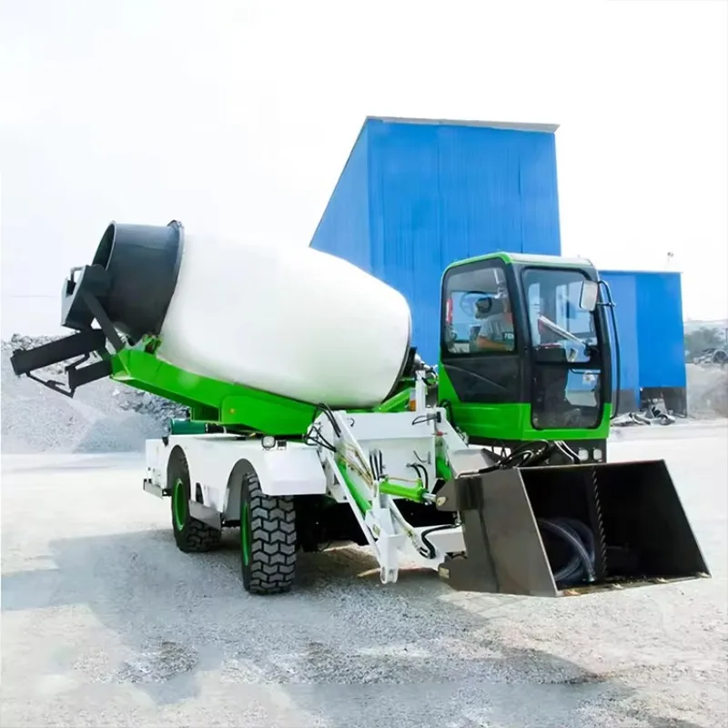 Self loading cement mixer truck 1/2/3.5/4/5.5/6.5 cubic meters diesel-powered automatic discharge pump core