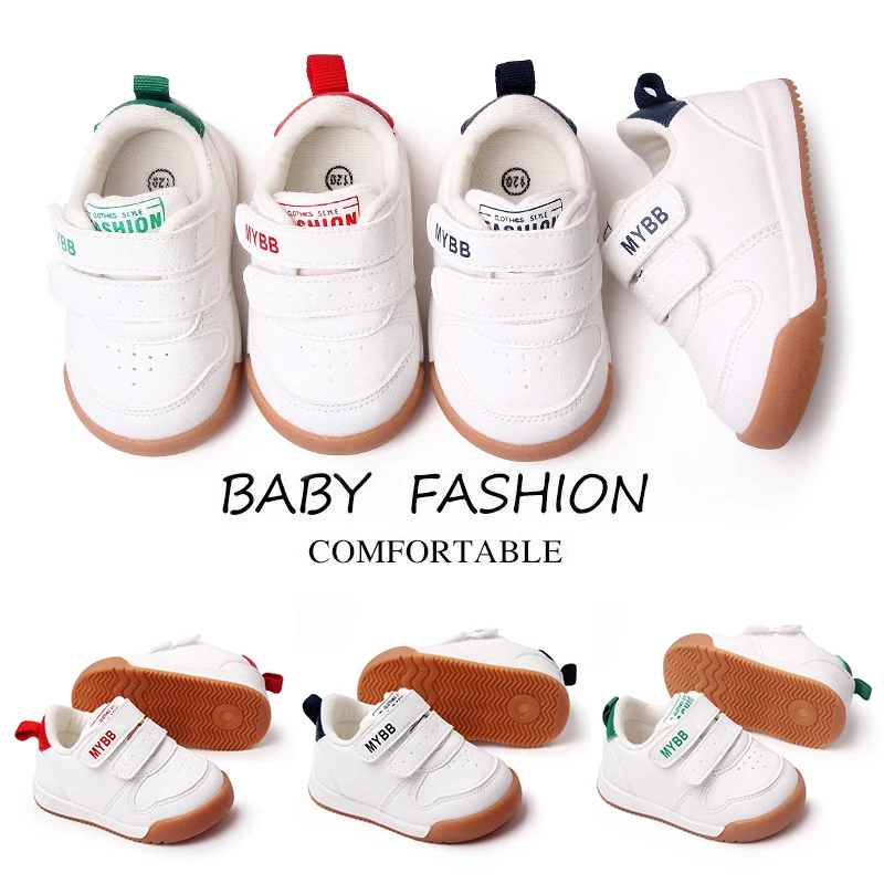 Baby Shoes Soft PU Rubber Sole Anti-slip Kid Causal Walking Sneaker High Quality Comfortable Wear Breathable 2023 New Fashion