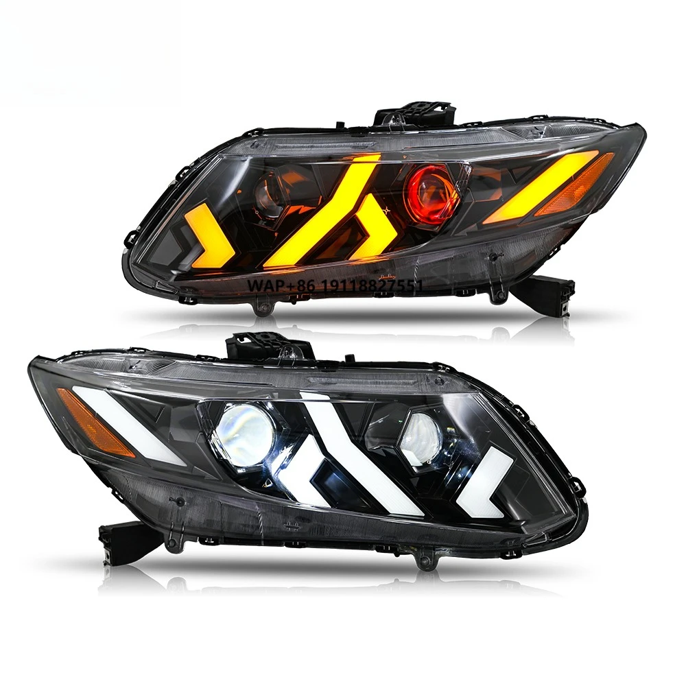 A523-E for 2012-2015 Sedan 4-Door and  2012-2013 Coupe 2-Door Led Devil Eye Running Head Lamp DRL