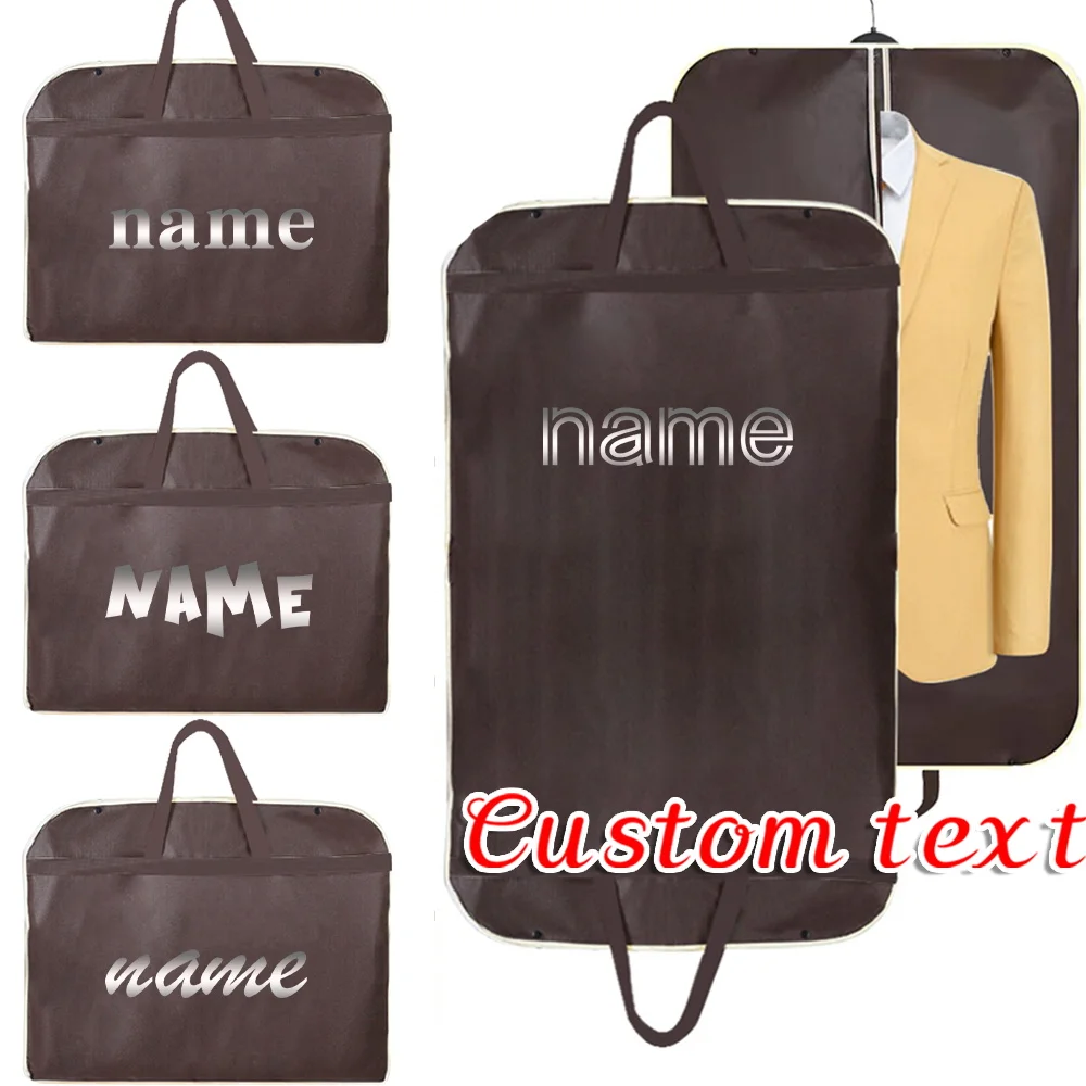 

Personalized Customized Brown Dust Cover Moisture-proof Suit Jacket Dust Cover Storage Bag Hanging Pocket Storage Bag