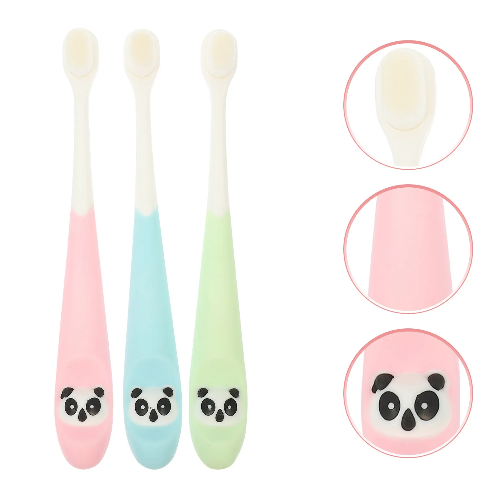 

3Pcs Kid Toothbrushes Soft Bristle Manual Children Toothbrush Ergonomic Travel Teeth Brush Portable Kids Travel Toothbrush