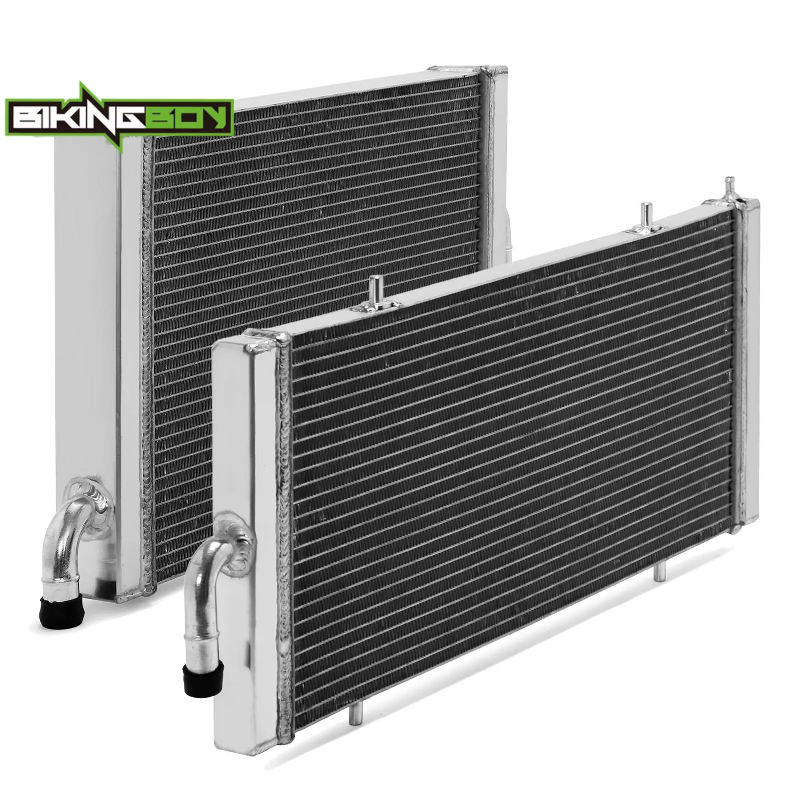 BIKINGBOY Engine Radiator Cooling For Polaris RZR XP4 TURBO 17 18 19 20 21 Main & Auxiliary Water Cooler Aluminium Alloy Core